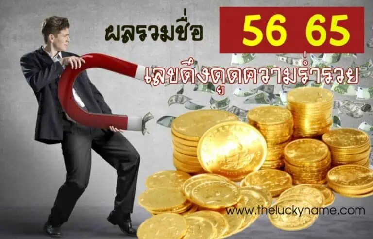 ผลรวมชื่อเลขศาสตร์ 56 65 ดึงดูดความรวย