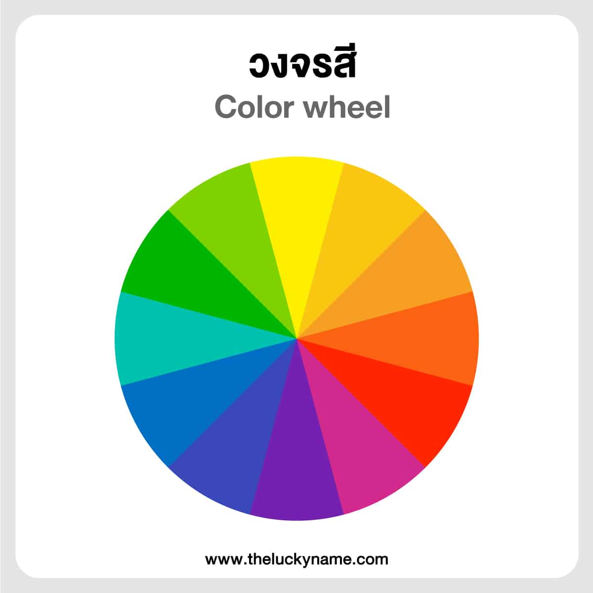วงจรสี วงล้อสี color wheel