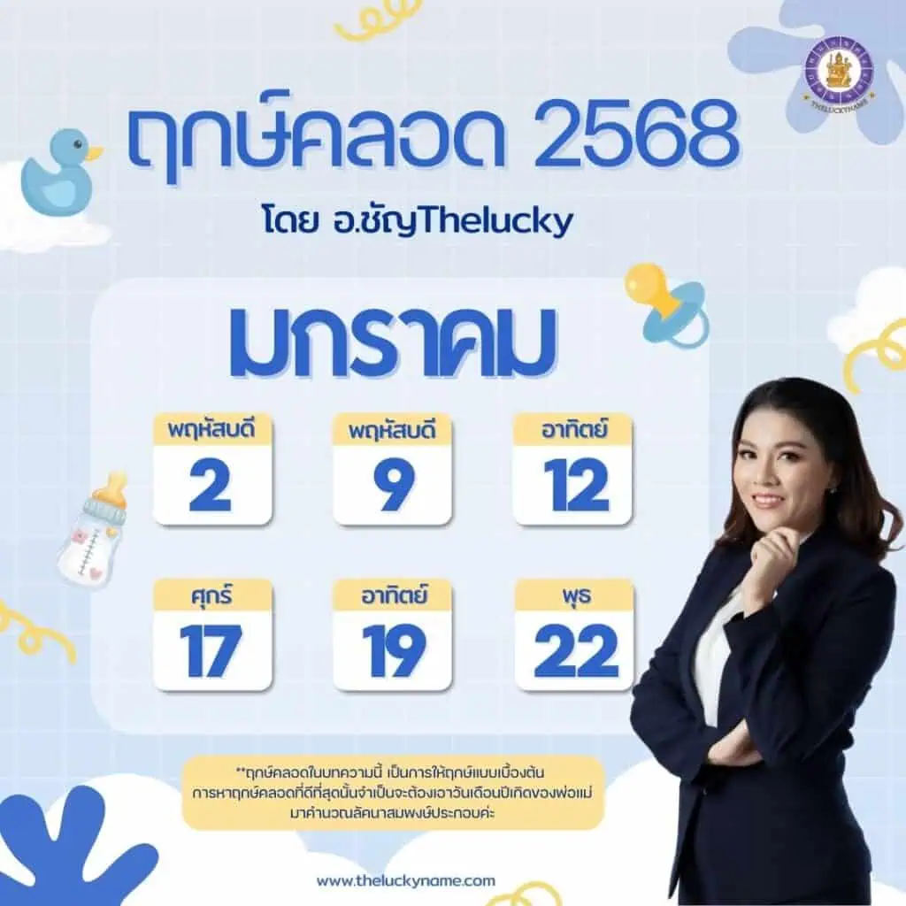 ฤกษ์คลอดมกราคม2568