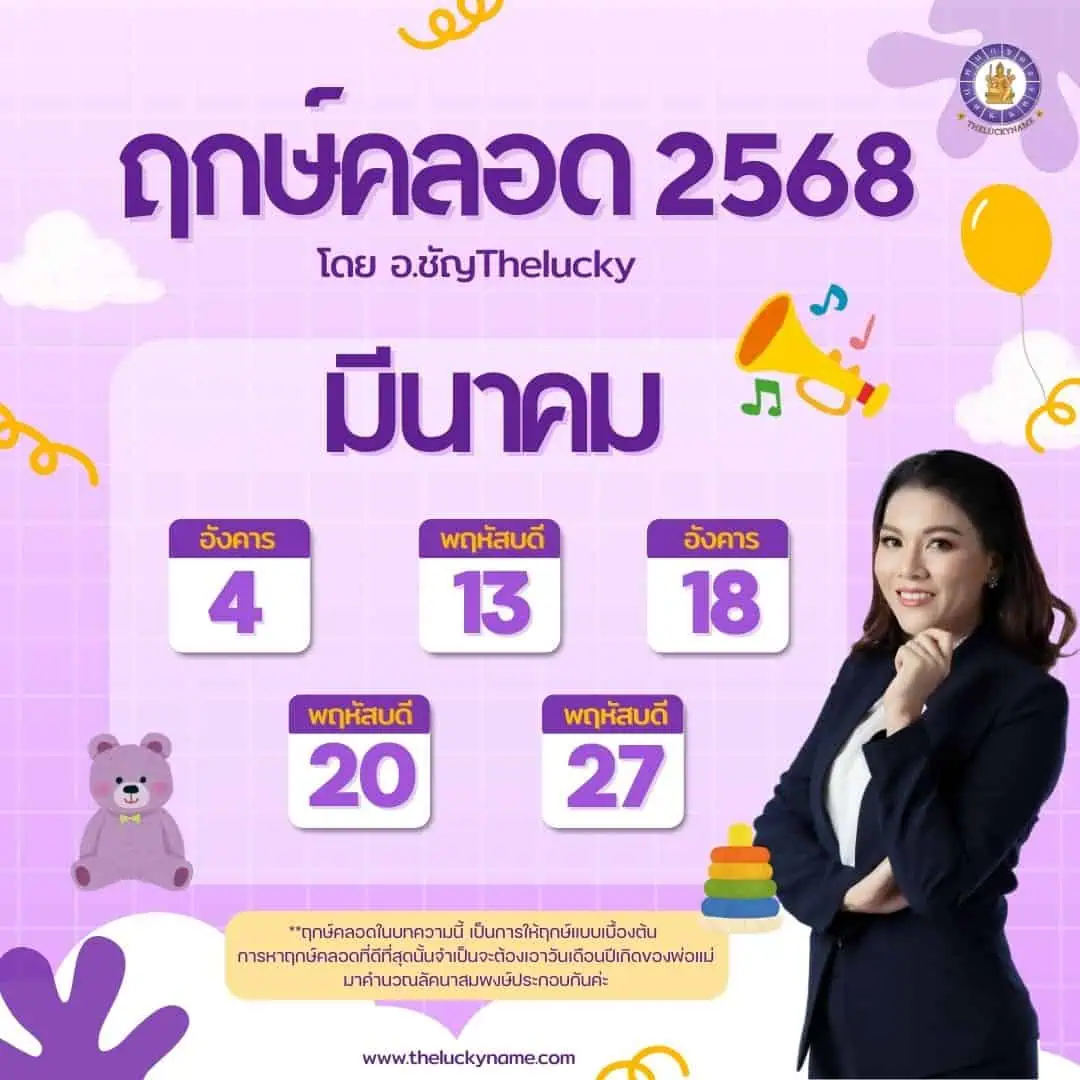 ฤกษ์คลอดมีนาคม2568