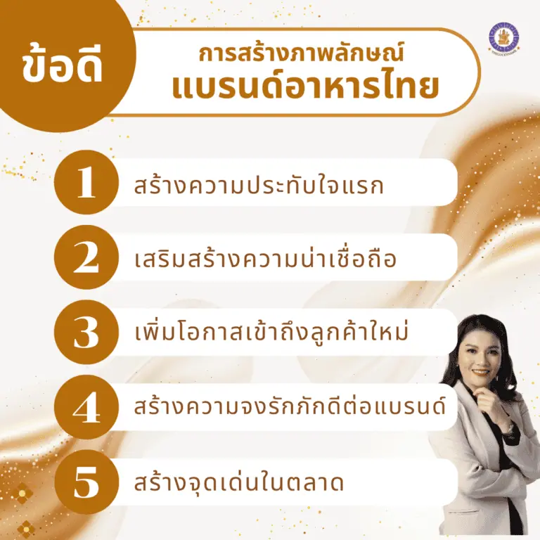 ข้อดีของการสร้างภาพลักษณ์ที่ดีให้กับแบรนด์อาหารไทย​