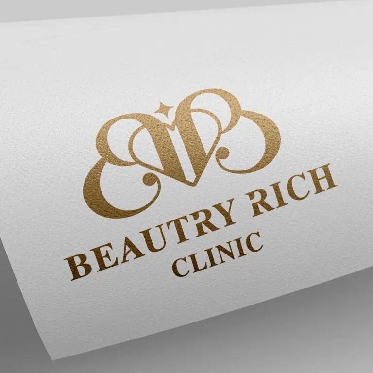 ตัวอย่างโลโก้คลินิกความงาม Beautry rich clinic