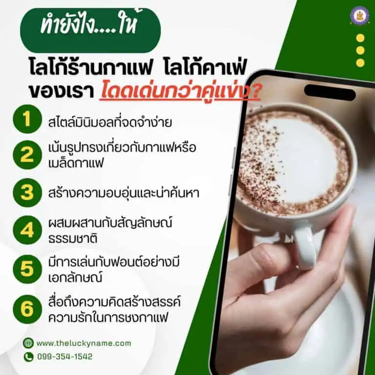 ทำโลโก้ร้านกาแฟให้โดดเด่นกว่าคู่แข่ง