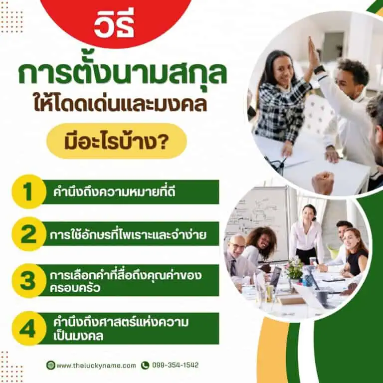 วิธีการตั้งนามสกุลให้โดดเด่นและมงคลมีอะไรบ้าง?