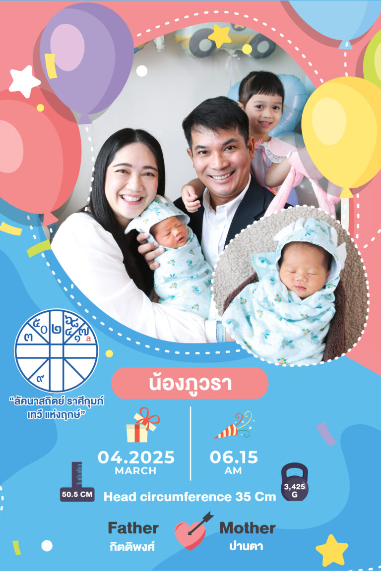 กรอบรูบฤกษ์คลอด น้องภูวรา